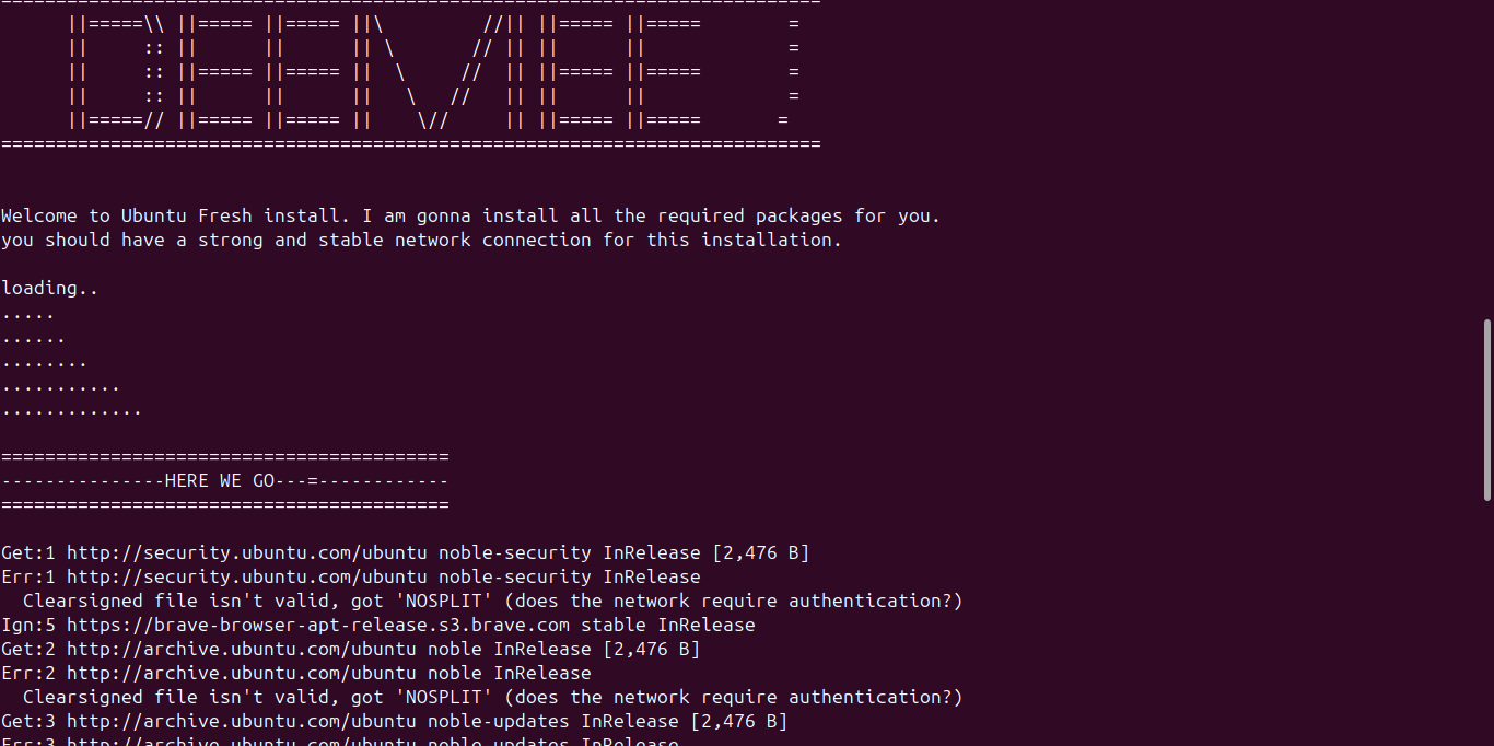 Linux Setup Script